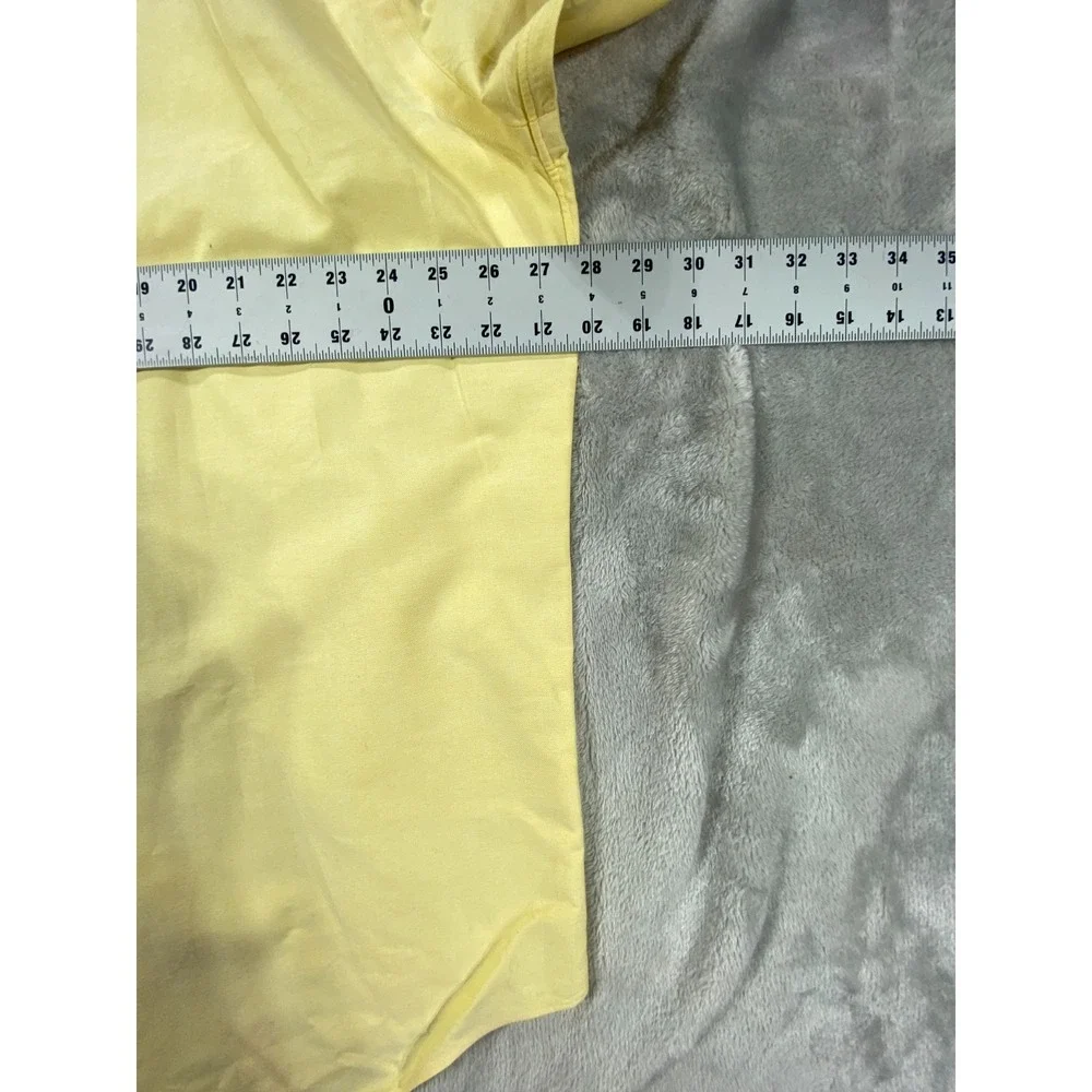 Polo‎ Ralph Lauren Dress Shirt Mens 17-35 Yellow Yarmouth Business Button Down